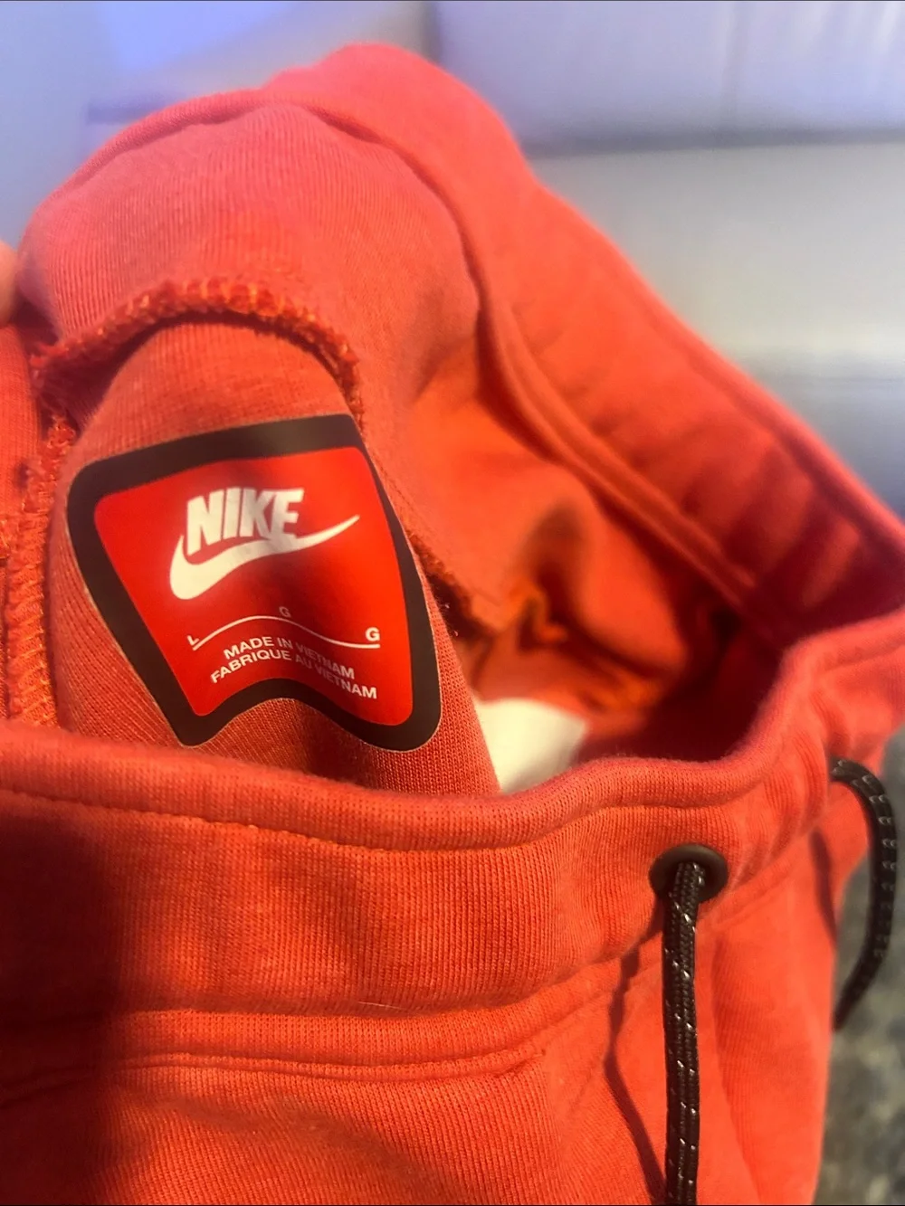 Nike Kids Red Jogger Sweatpants with Black Side Panel